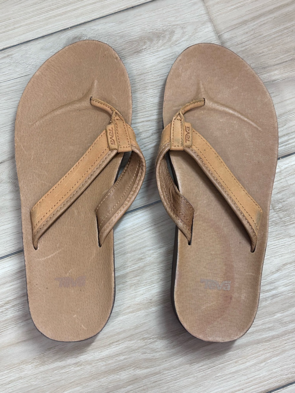 TEVA Women’s Flip Flop Brown Thong Sandals Size 7 Vacay Beach Resort Coastal